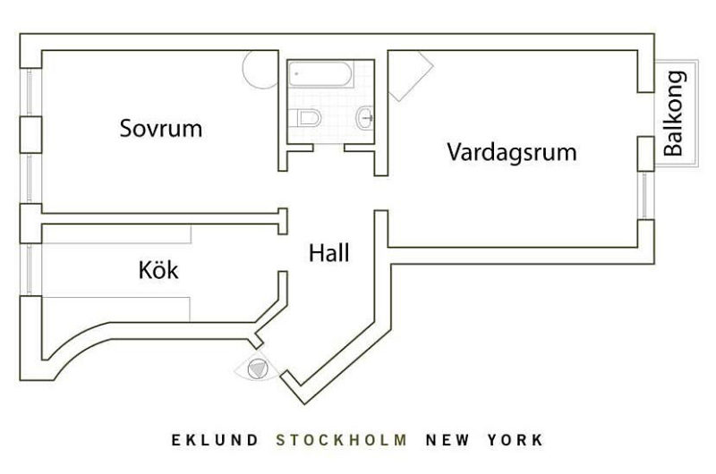 Cool One-Bedroom Apartment in Stockholm cool one bedroom apartment in stockholm d9238e5