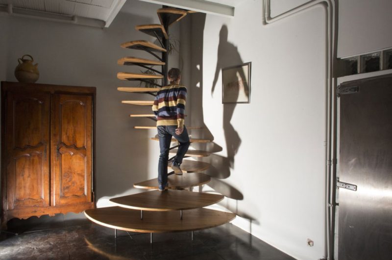 Fine Wooden Spiral Staircase by Paul Coudamy fine wooden spiral staircase by paul coudamy cc08250