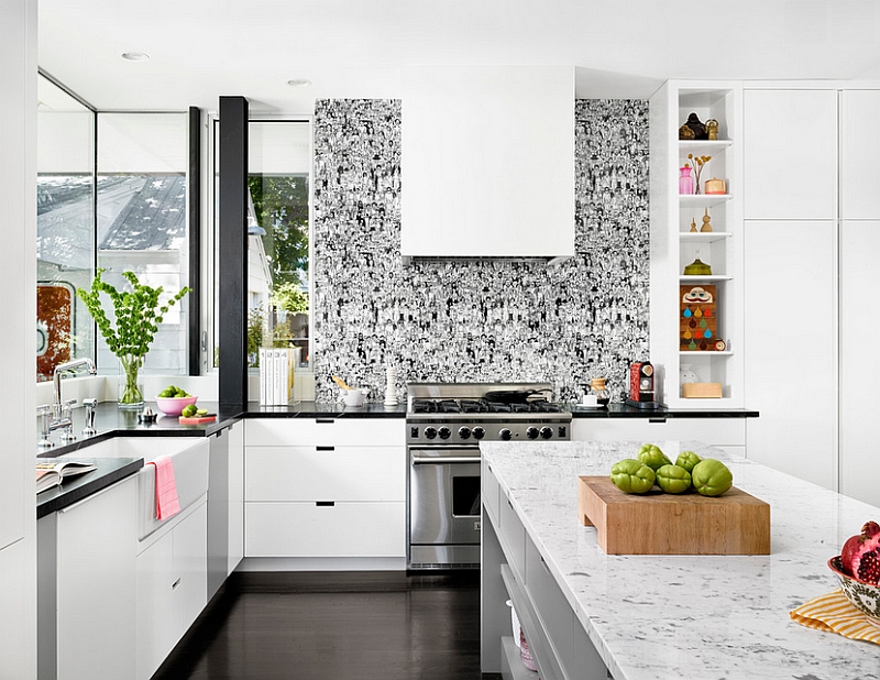 Wallpaper In The Kitchen? What A Brilliant Idea! wallpaper in the kitchen what a brilliant idea cddf1a4