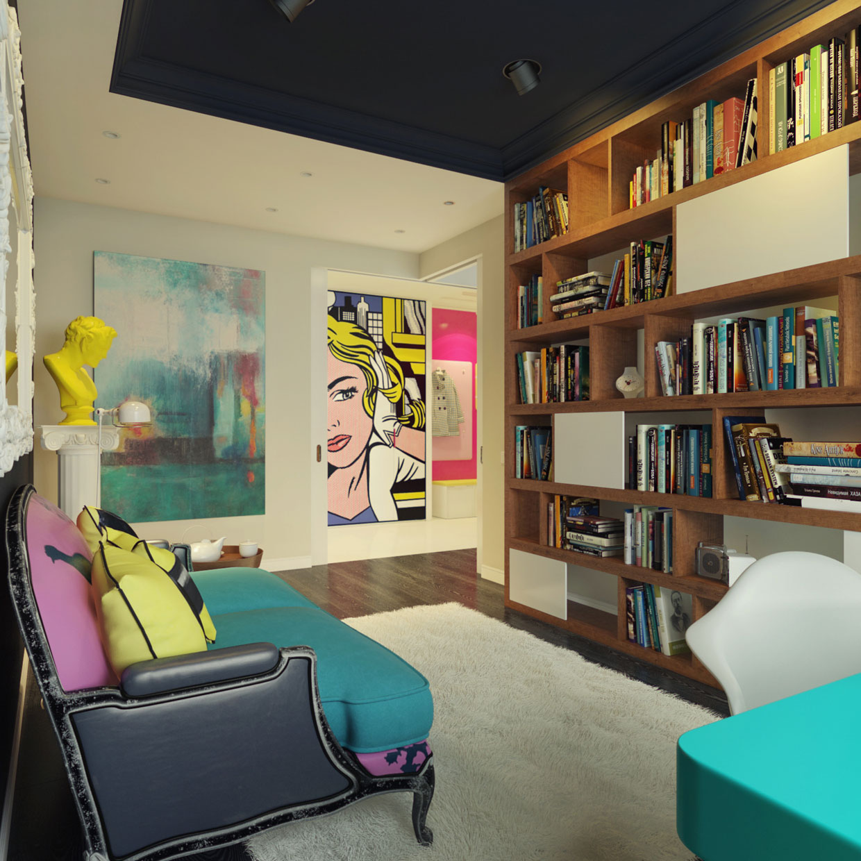 Playful Modern Pop Art Interior by Dmitry Schuka playful modern pop art interior by dmitry schuka c96c195