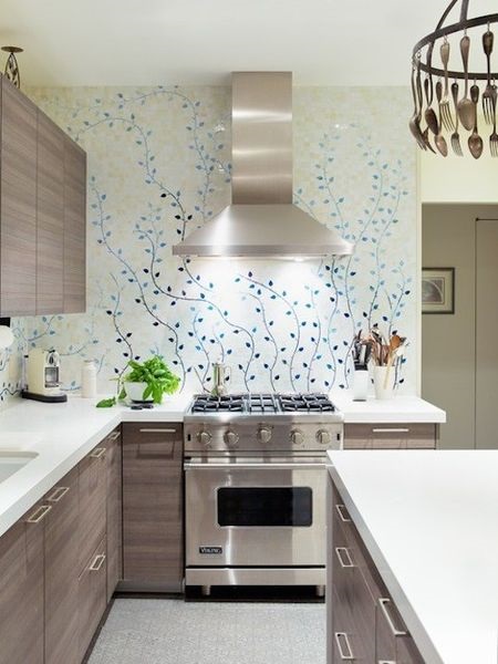 Wallpaper In The Kitchen? What A Brilliant Idea! wallpaper in the kitchen what a brilliant idea 626946a