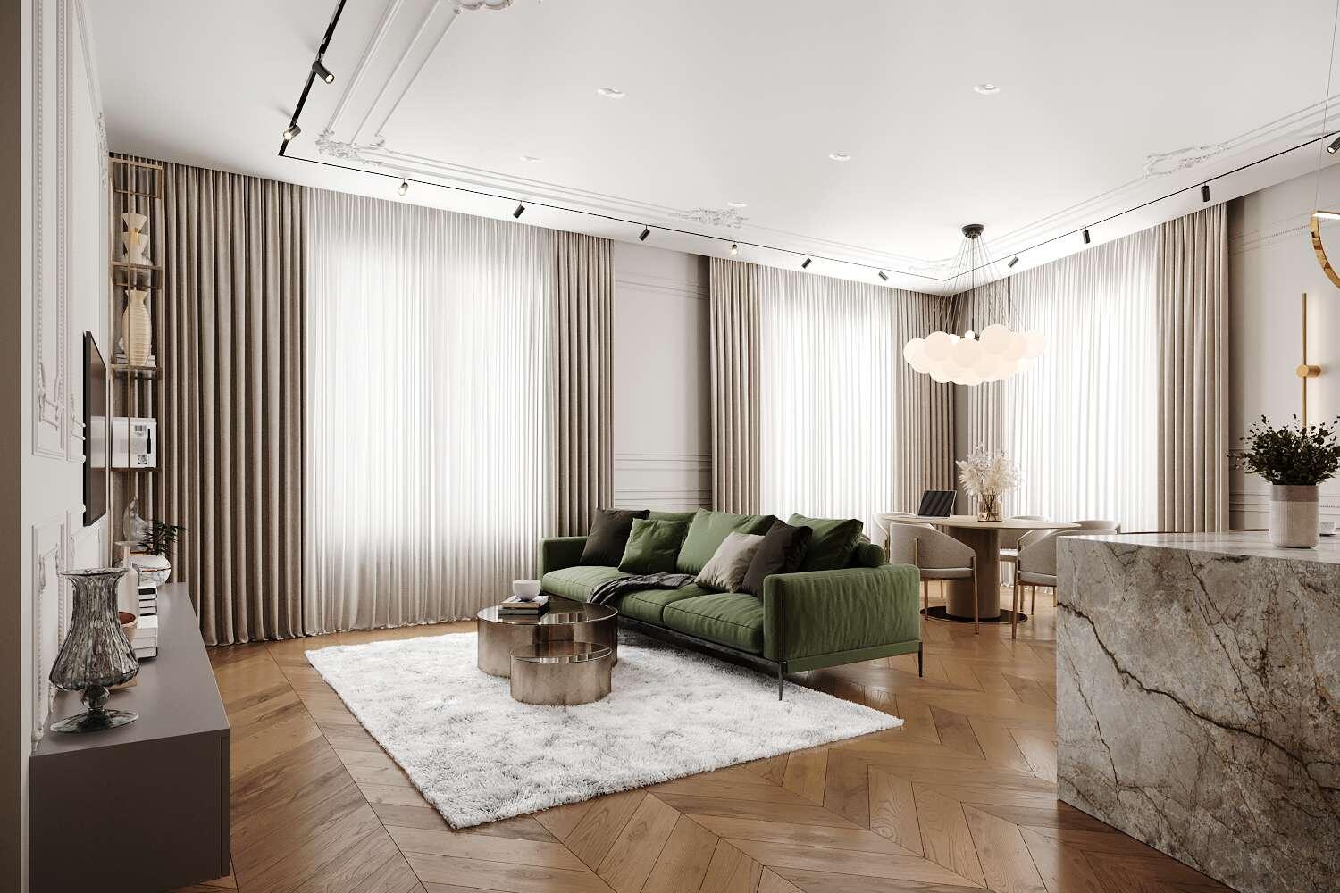 Design of a 3-Room Apartment: How to Create a Stylish and Functional Space 2 dizajn 3 komnatnoj kvartiry kak sozdat stilnoe i funkcionalnoe prostranstvo 883b57b