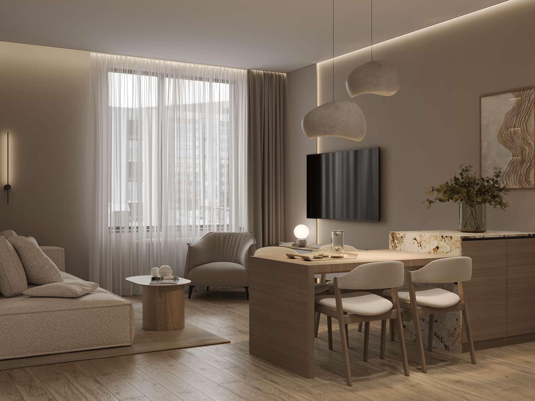 Designer Projects of Two-Room Apartments 2 dizajnerskie proekty dvuhkomnatnyh kvartir ce9caf7