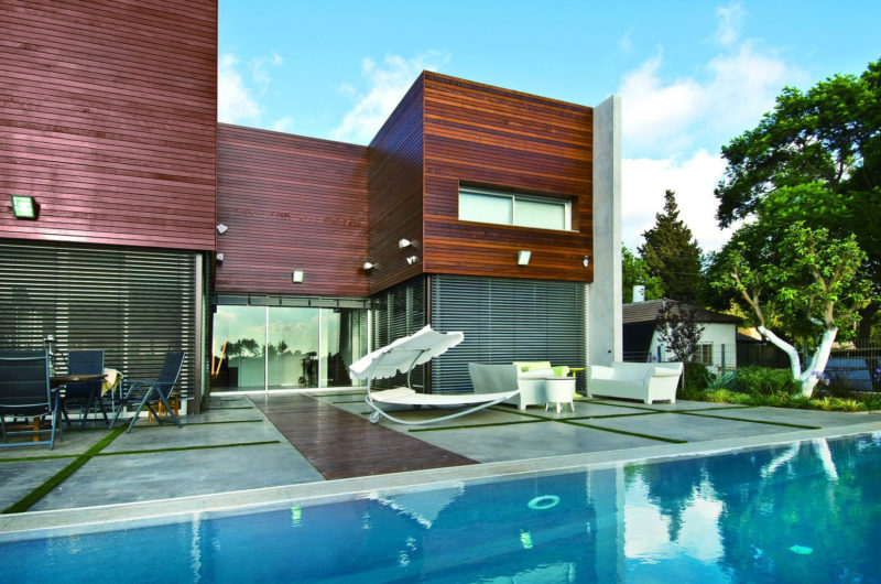 Impressively Designed Wooden Concrete House In Israel impressively designed wooden concrete house in israel d286205